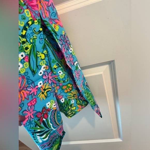 Lilly Pulitzer Adalina Romper Seabreeze Blue Walking On Sunshine NWT - Picture 7 of 16